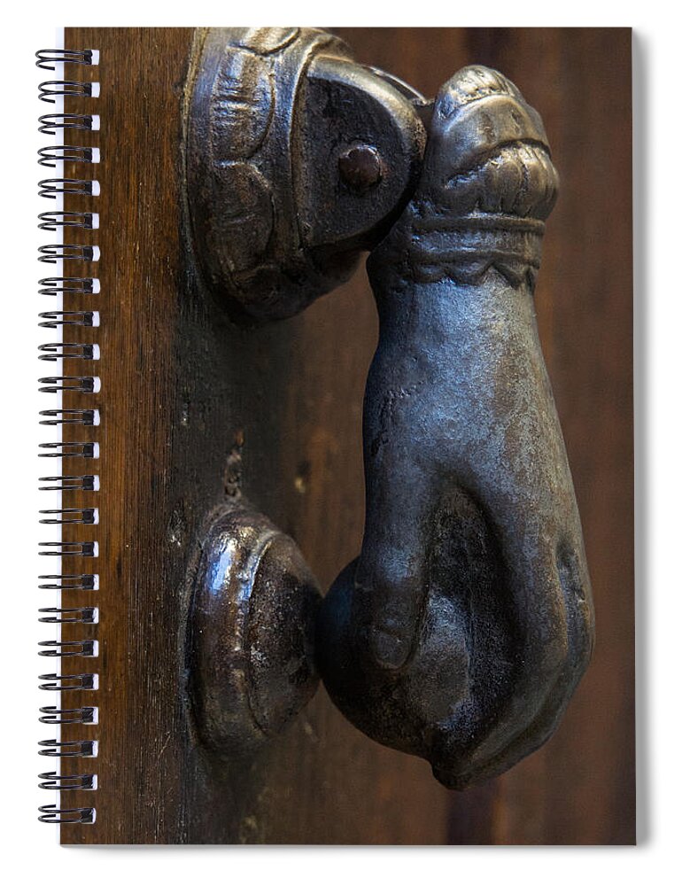 Knocker Spiral Notebook featuring the photograph Knock Knock by Weir Here And There