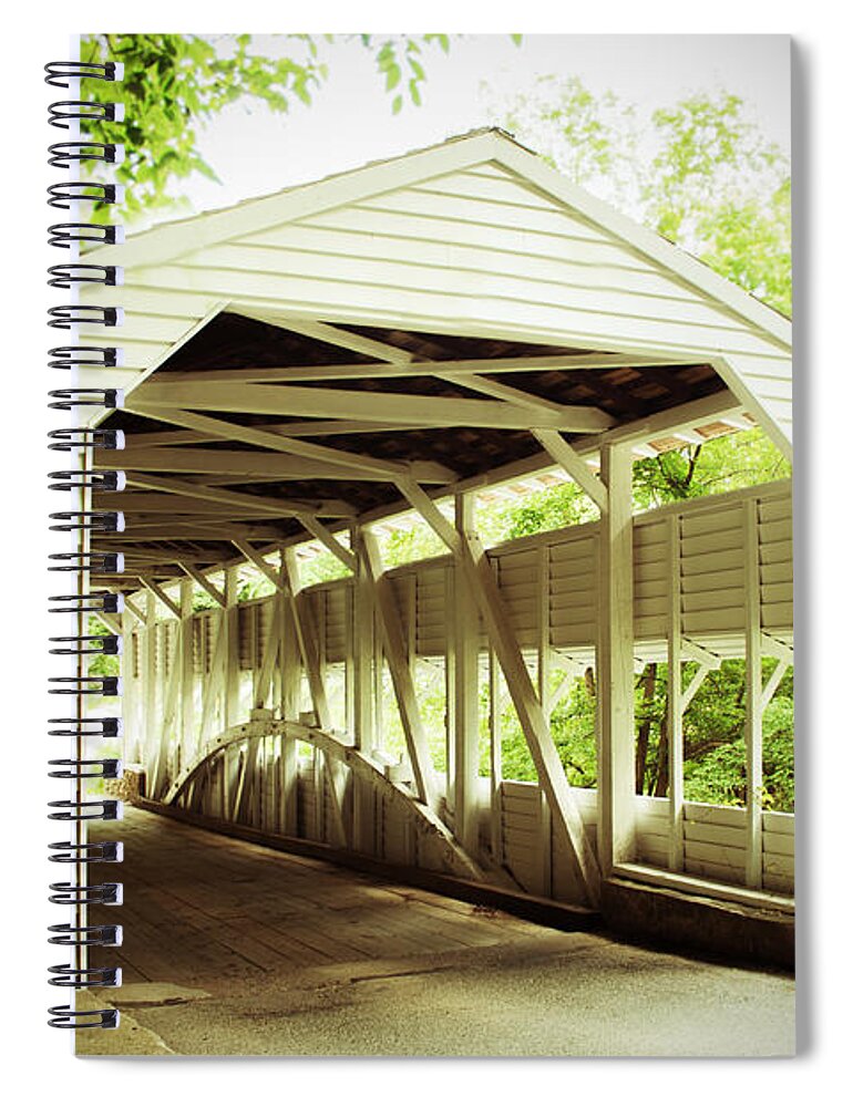 Knox Bridge Spiral Notebook featuring the photograph Knox Bridge by Michael Porchik
