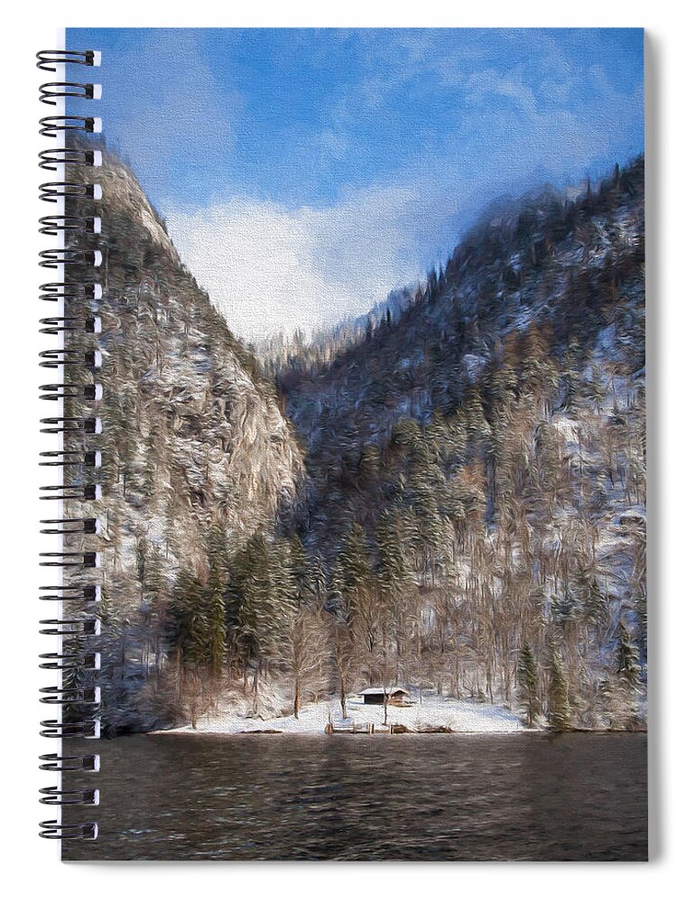 Bavaria Spiral Notebook featuring the photograph Koenigsee by Shirley Radabaugh