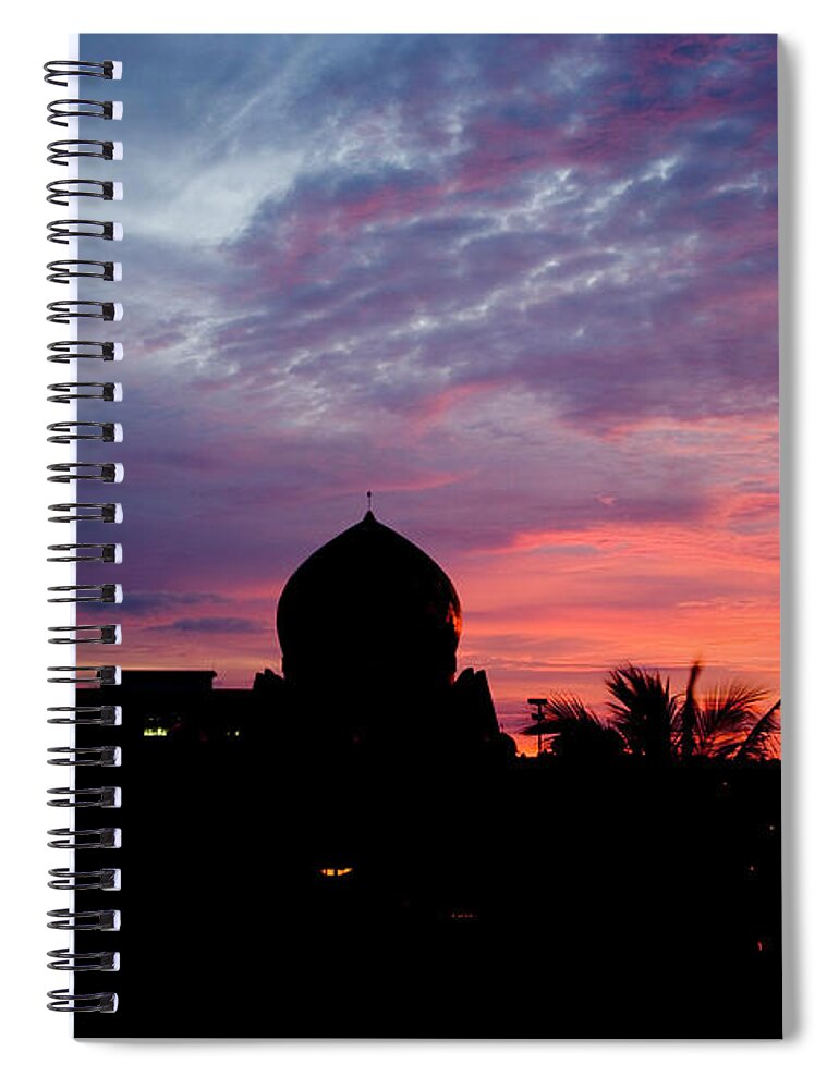 Island Of Borneo Spiral Notebook featuring the photograph Kota Kinabalu State Mosque by Richard I'anson