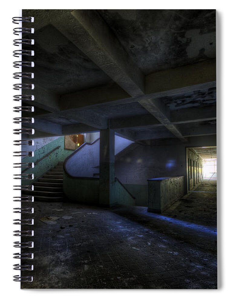 Krampnitz Spiral Notebook featuring the digital art Krampnitz barracks by Nathan Wright