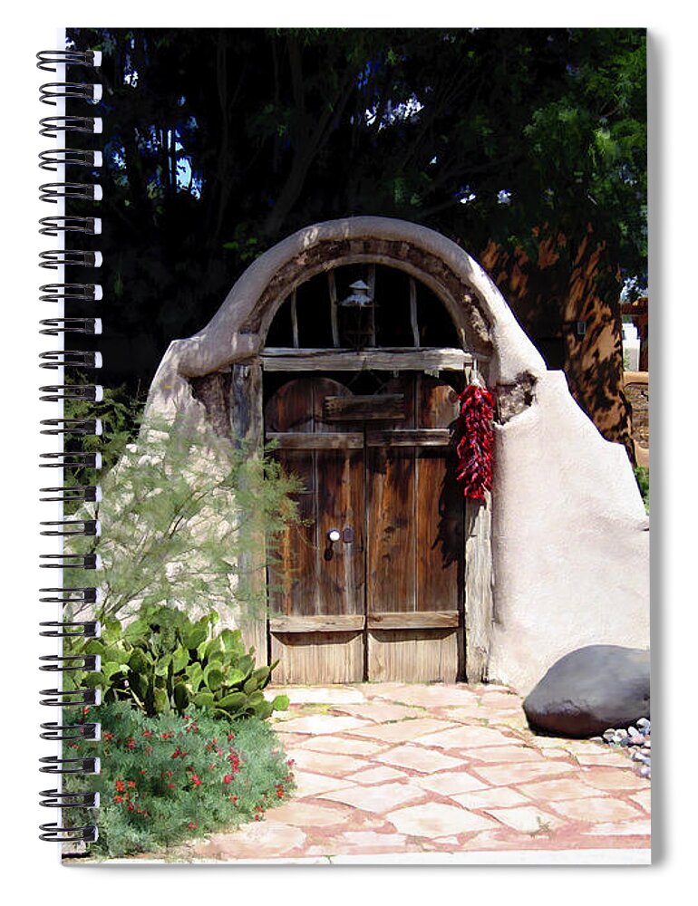 Doors Spiral Notebook featuring the photograph La Entrada a la casa vieja de Mesilla by Kurt Van Wagner
