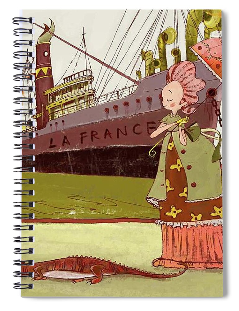Water's Edge Spiral Notebook featuring the photograph La France by By Sam Book