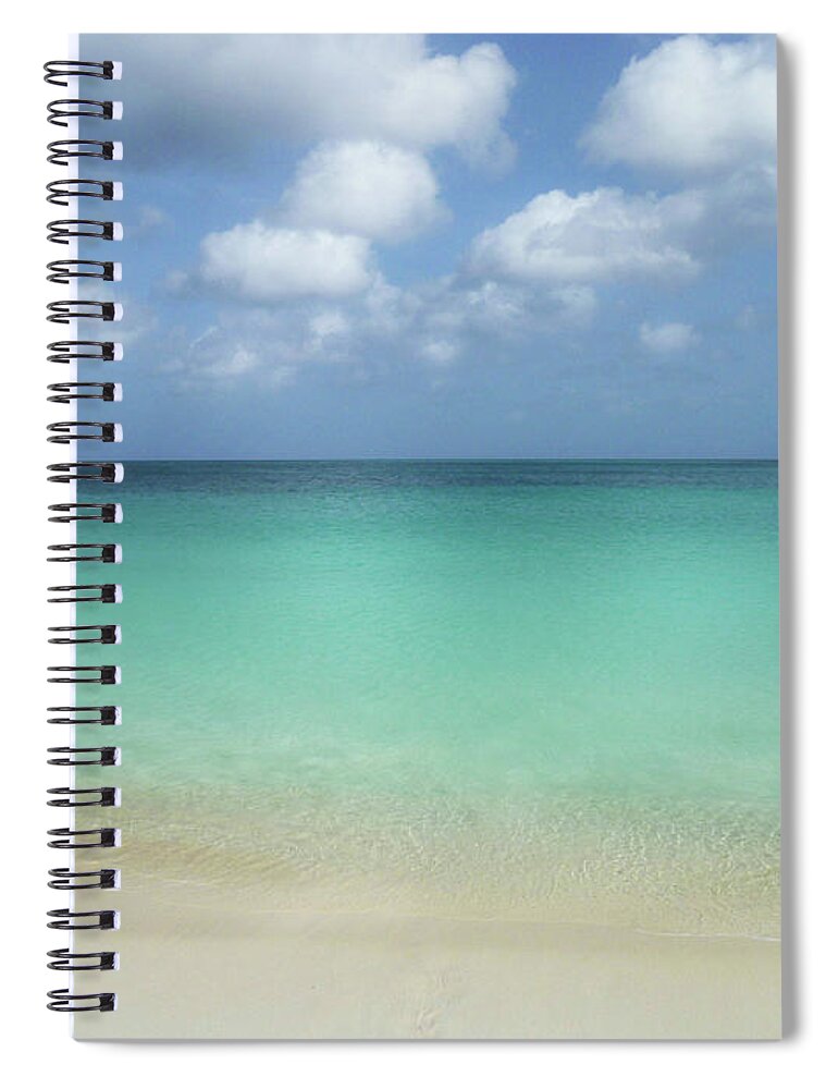 Scenics Spiral Notebook featuring the photograph La Serenidad De Las Playas De Aruba by Elizabeth Fernandez