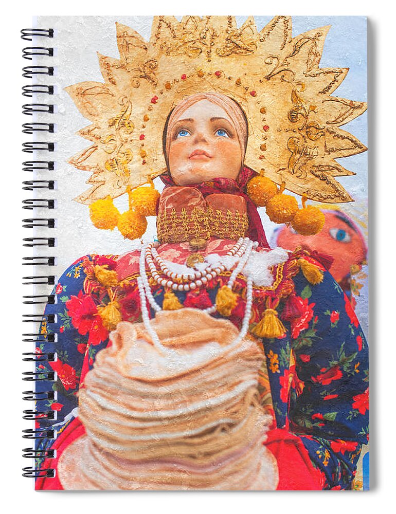 Russia Spiral Notebook featuring the photograph Lady Maslennitsa. Russia by Jenny Rainbow