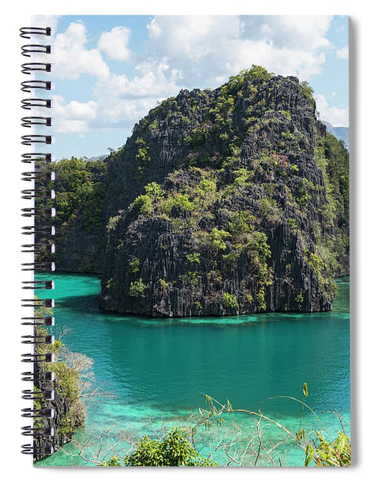 Scenics Spiral Notebook featuring the photograph Lagoon In Coron, Palawan, Phillippines by John Harper