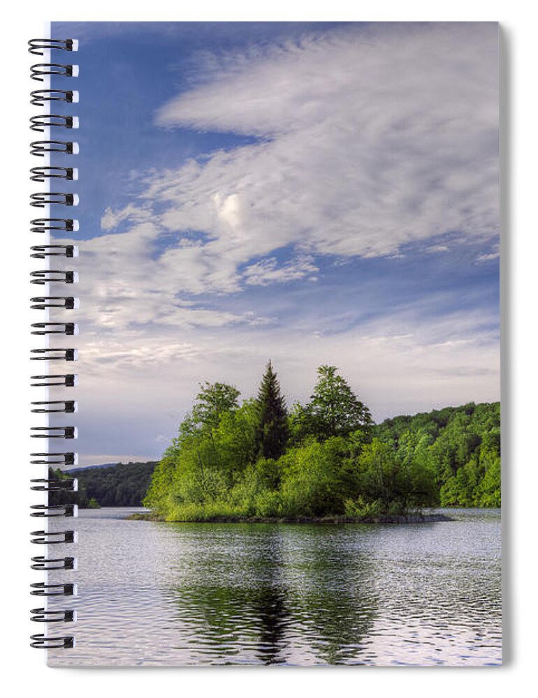 Adventure Spiral Notebook featuring the photograph Lake Kozjak by Ivan Slosar