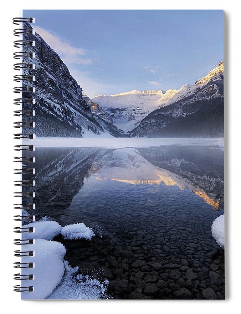 Tranquility Spiral Notebook featuring the photograph Lake Louise In Winter by Yu Liu Photography