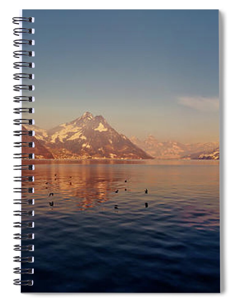 Scenics Spiral Notebook featuring the photograph Lake Lucerne - Switzerland by Image By Janos Radler