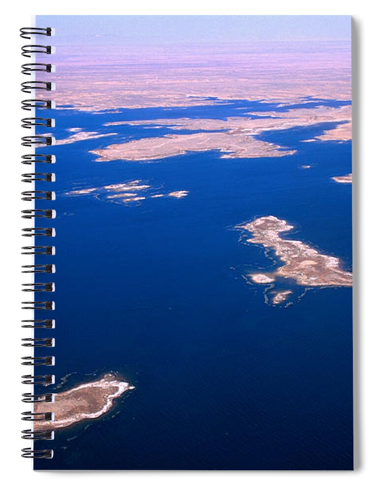 Wind Spiral Notebook featuring the photograph Lake Nasser From The Air by John Elk