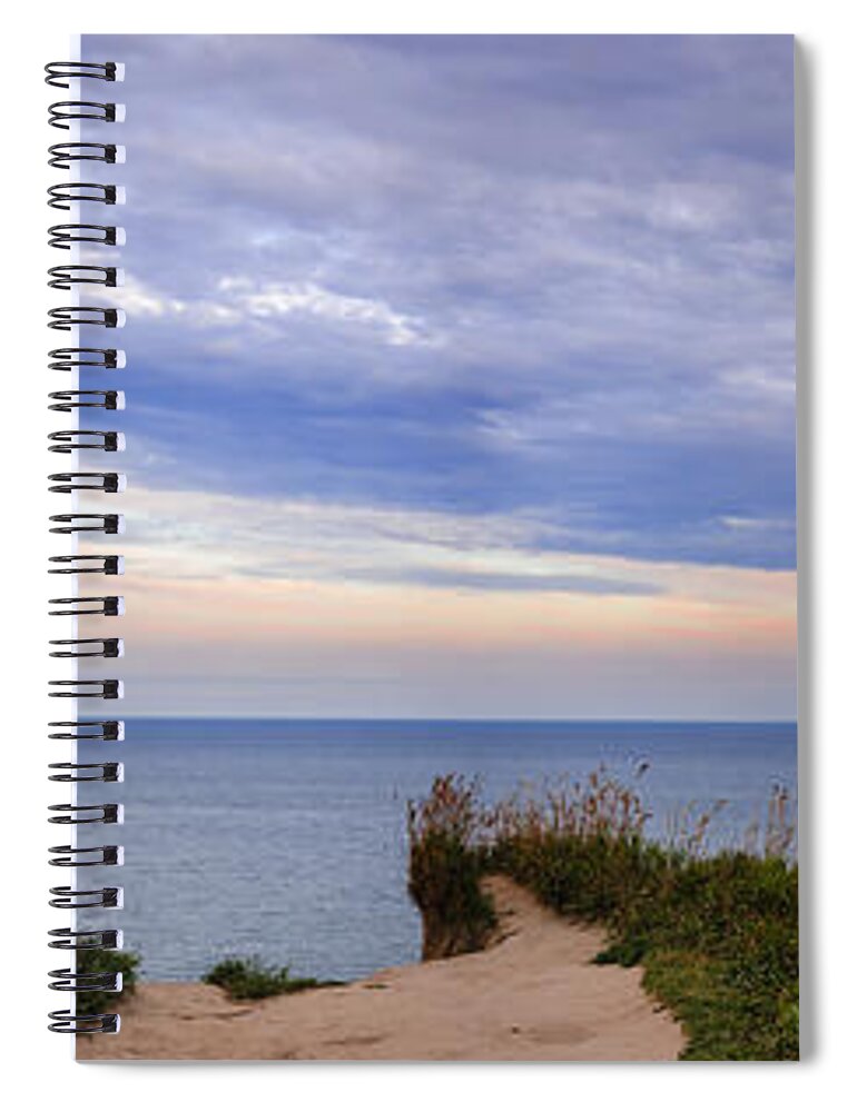 Landscape Spiral Notebook featuring the photograph Lake Ontario at Scarborough Bluffs by Elena Elisseeva