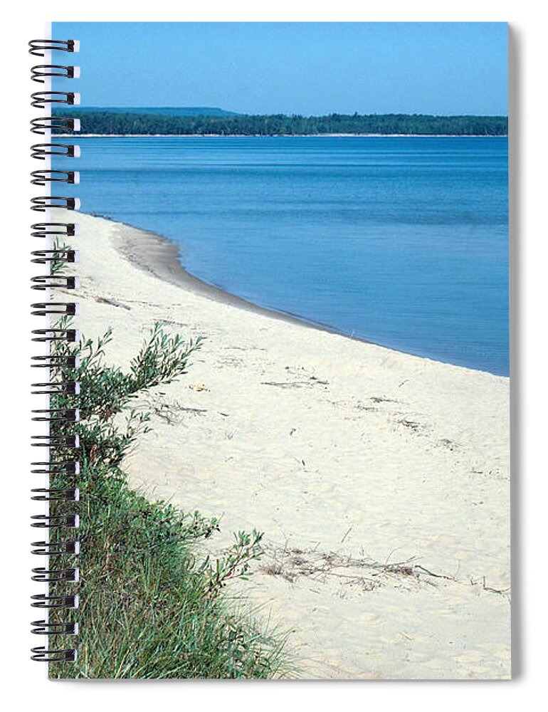 Beach Spiral Notebook featuring the photograph Lake Superior Beach by John W. Bova