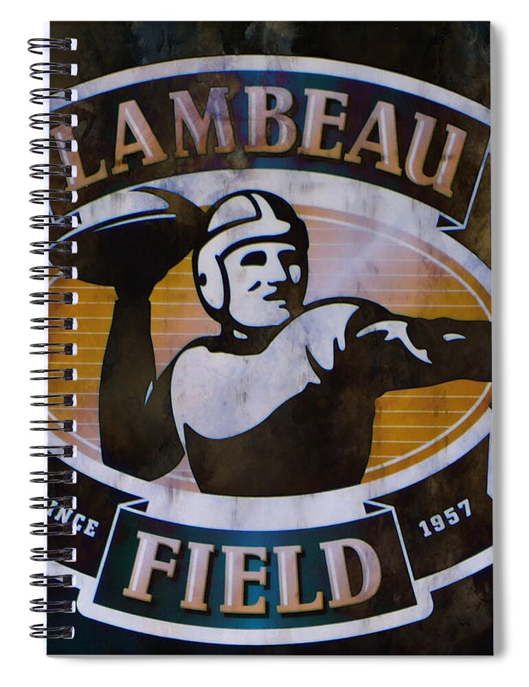 Lambeau Spiral Notebook featuring the photograph Lambeau Field by Deena Stoddard