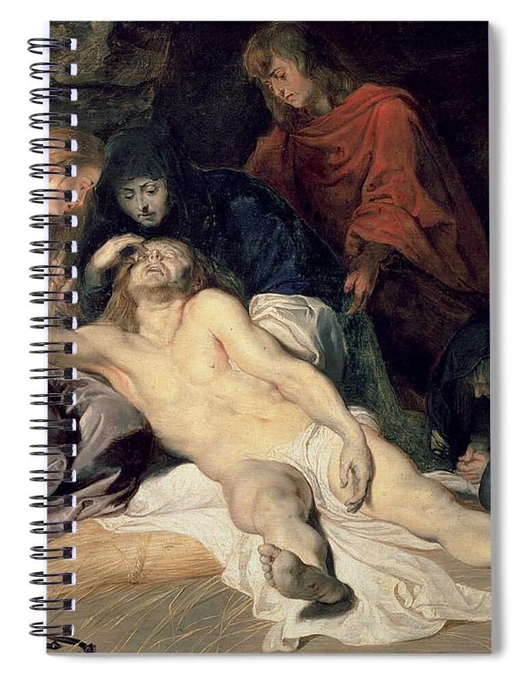 Rubens Spiral Notebook featuring the painting Lament Of Christ by Peter Paul Rubens