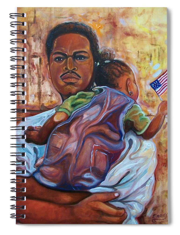 Emery Franklin Art Spiral Notebook featuring the painting Land Of Free 2 by Emery Franklin