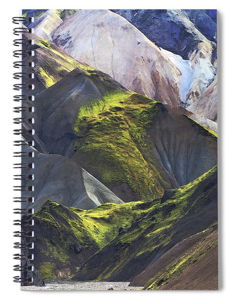 Tranquility Spiral Notebook featuring the photograph Landmannalaugar Iceland by Sverrir Thorolfsson Iceland