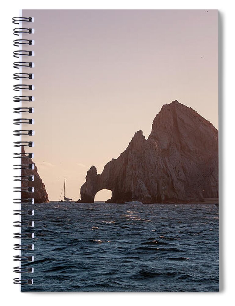 Scenics Spiral Notebook featuring the photograph Lands End At Sunset by Holger Leue
