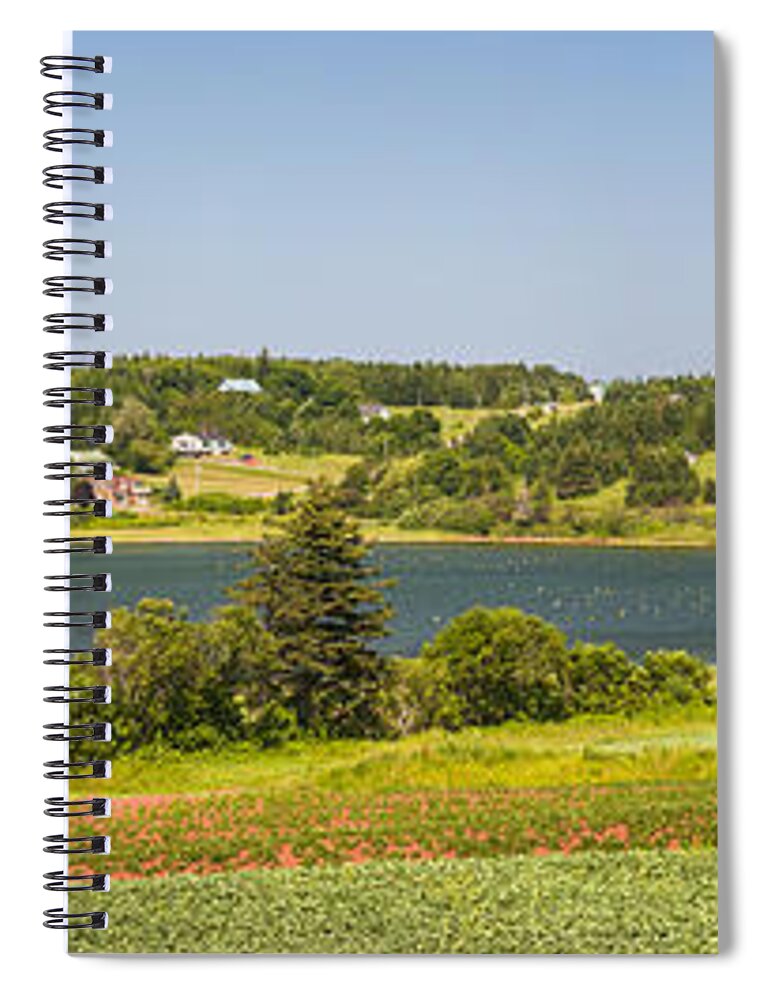 Pei Spiral Notebook featuring the photograph Landscape panorama of Prince Edward Island by Elena Elisseeva