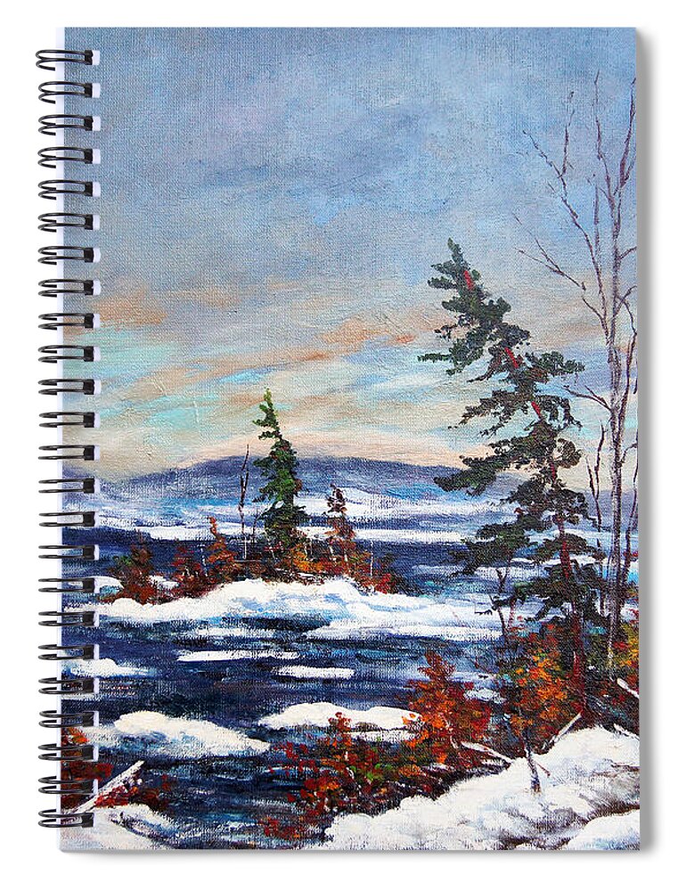  Spiral Notebook featuring the painting Landscape by Walter Wenzel Pranke