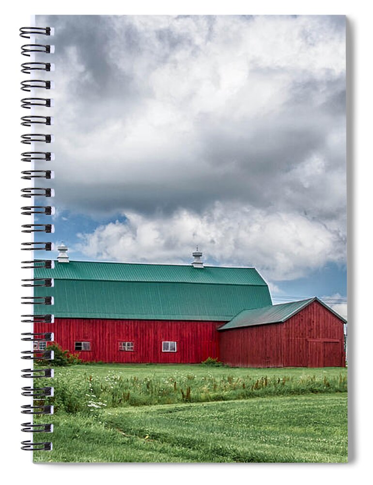 Barn Spiral Notebook featuring the photograph Langford Barn 7D06202 by Guy Whiteley