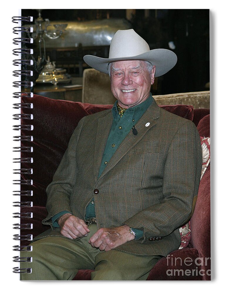 Celebrities Spiral Notebook featuring the photograph Larry Hagman by Nina Prommer