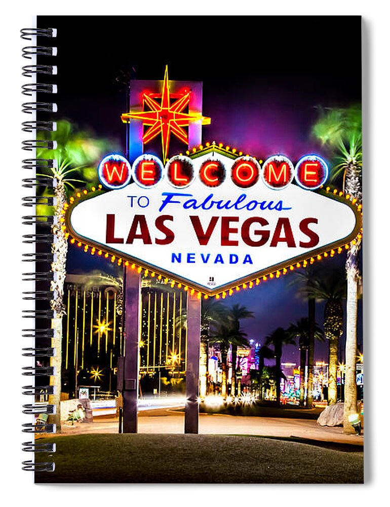 Las Vegas Spiral Notebook featuring the photograph Las Vegas Sign by Az Jackson