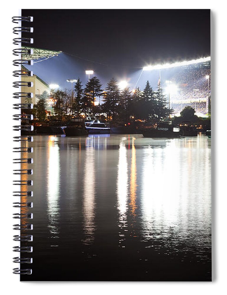 Husky Stadium Spiral Notebook featuring the photograph Last Game at the Old Husky Stadium by Max Waugh