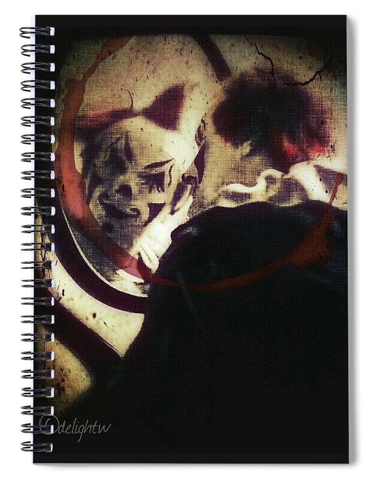 Clown Spiral Notebook featuring the digital art Last Laugh by Delight Worthyn