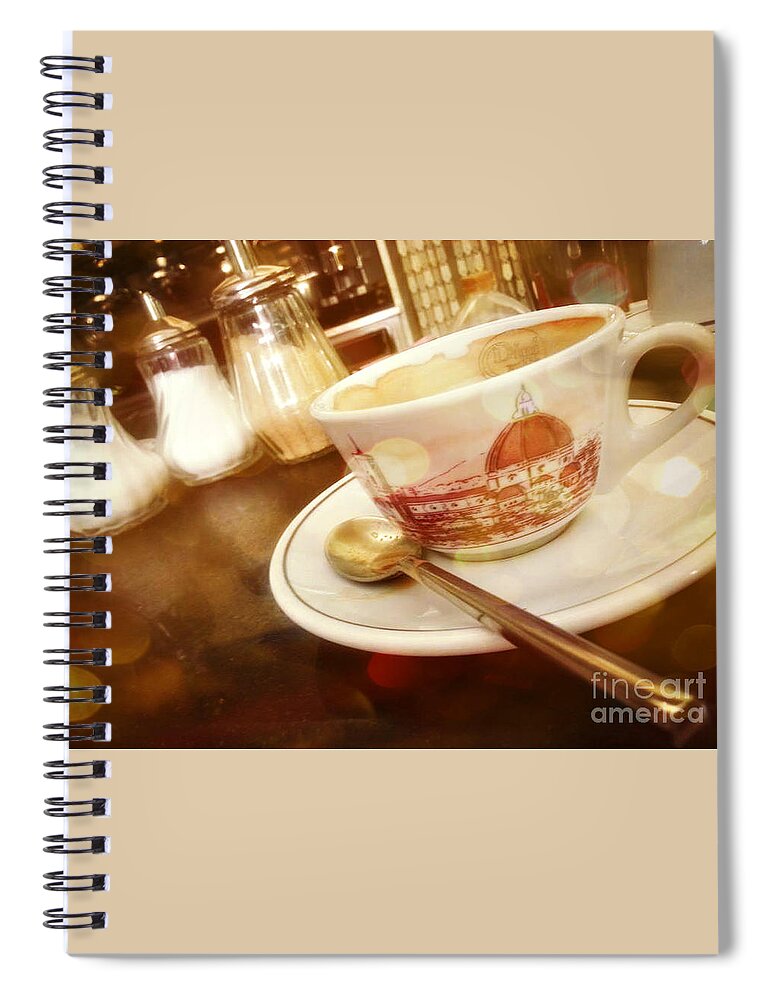 Coffee Spiral Notebook featuring the photograph Last Morning in Florence by Valerie Reeves