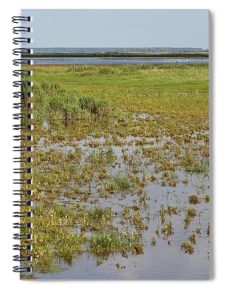 Wetland Spiral Notebook featuring the photograph Lauwersmeer, Netherlands by Frank Derer