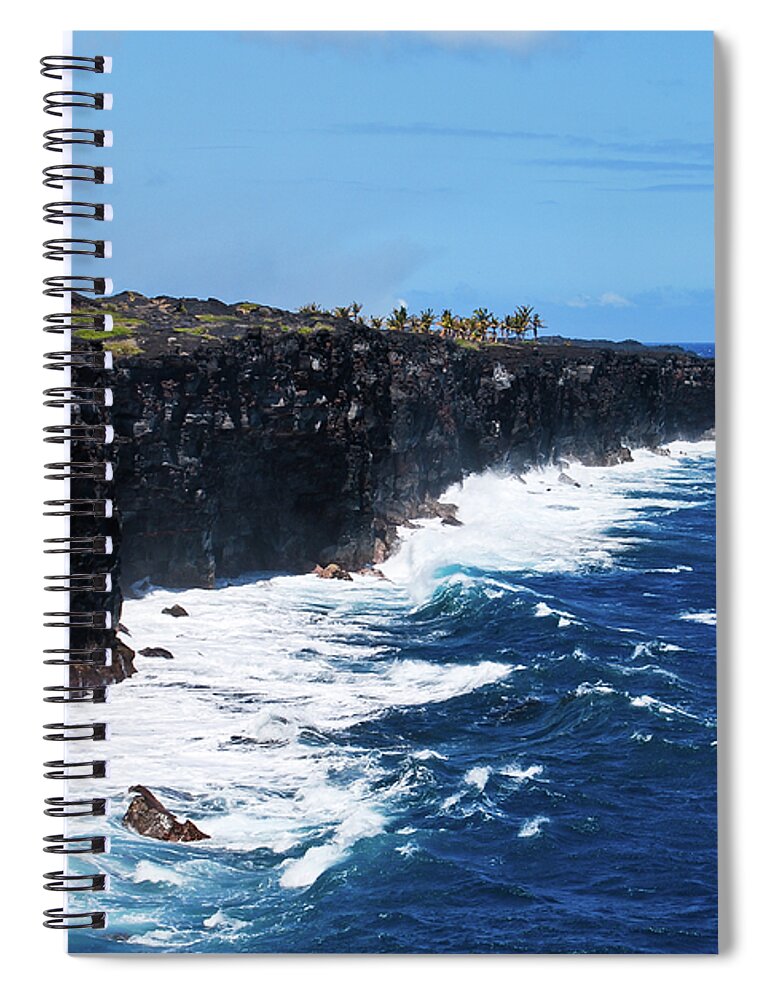 Cliff Spiral Notebook featuring the photograph Lava Shore by Christi Kraft