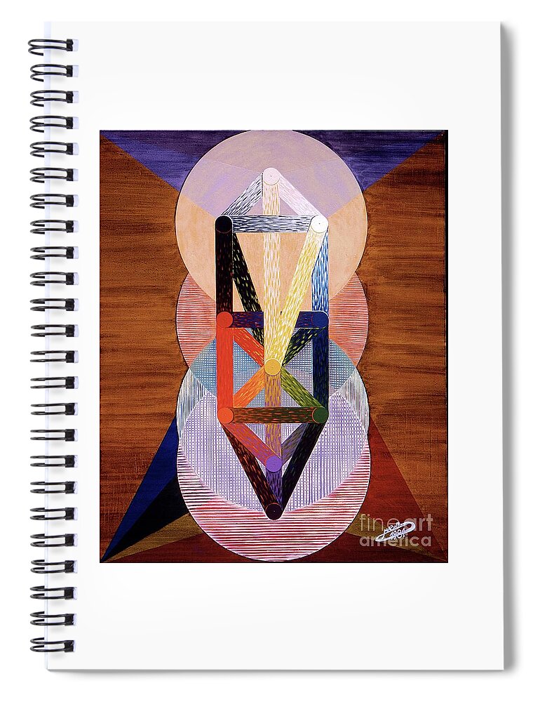 Painting Spiral Notebook featuring the painting Le Chariot - Otz Chiim by Michael Bellon