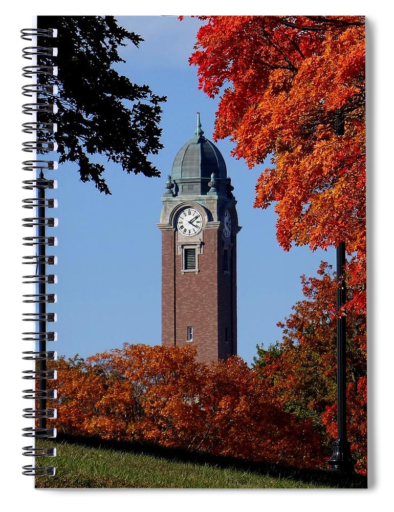 Fort Leavenworth Spiral Notebook featuring the photograph Leavenworth Grant Hall Tower by Keith Stokes
