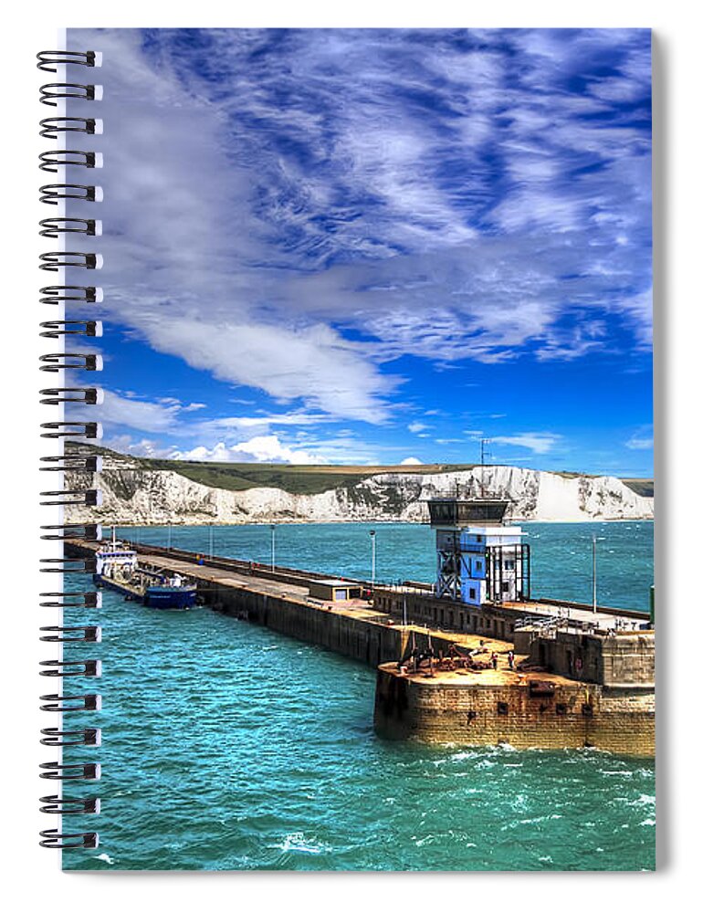 Europe Spiral Notebook featuring the photograph Leaving the Port of Dover by Tim Stanley