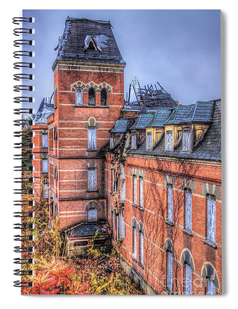  Hudson River Psychiatric Center Spiral Notebook featuring the photograph Left Standing by Rick Kuperberg Sr