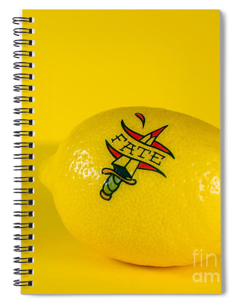 Tattoo Spiral Notebook featuring the photograph Lemon Fate from Tattoo Series by Jonas Luis