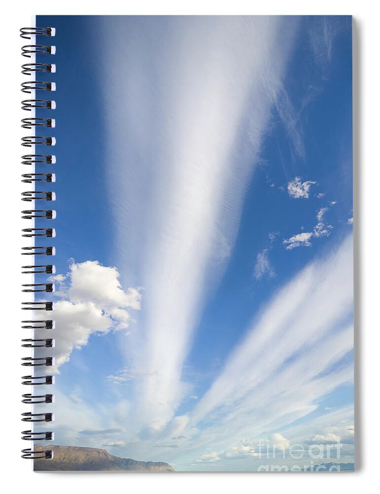 00346024 Spiral Notebook featuring the photograph Lenticular And Cumulus Clouds Patagonia by Yva Momatiuk and John Eastcott