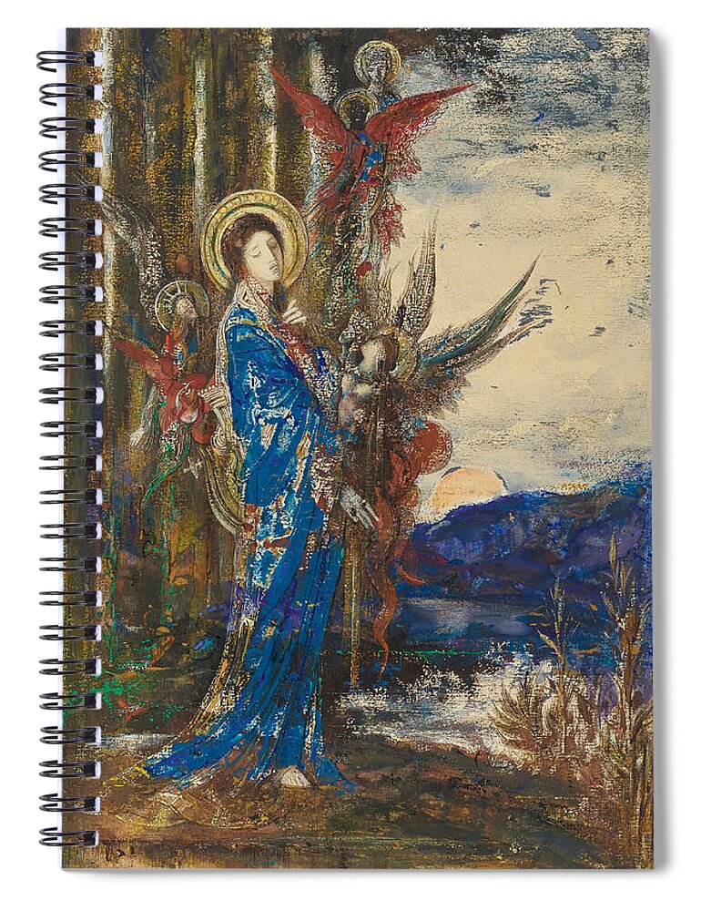 Gustave Moreau Spiral Notebook featuring the painting Les Epreuves by Gustave Moreau