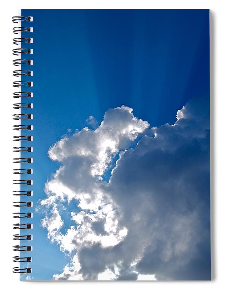 Cloud Spiral Notebook featuring the photograph Let There Be Light by Michele Myers