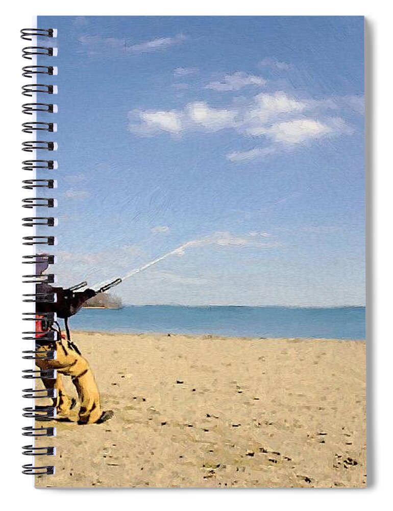People Spiral Notebook featuring the painting Let's Go Fly A Kite by RC DeWinter