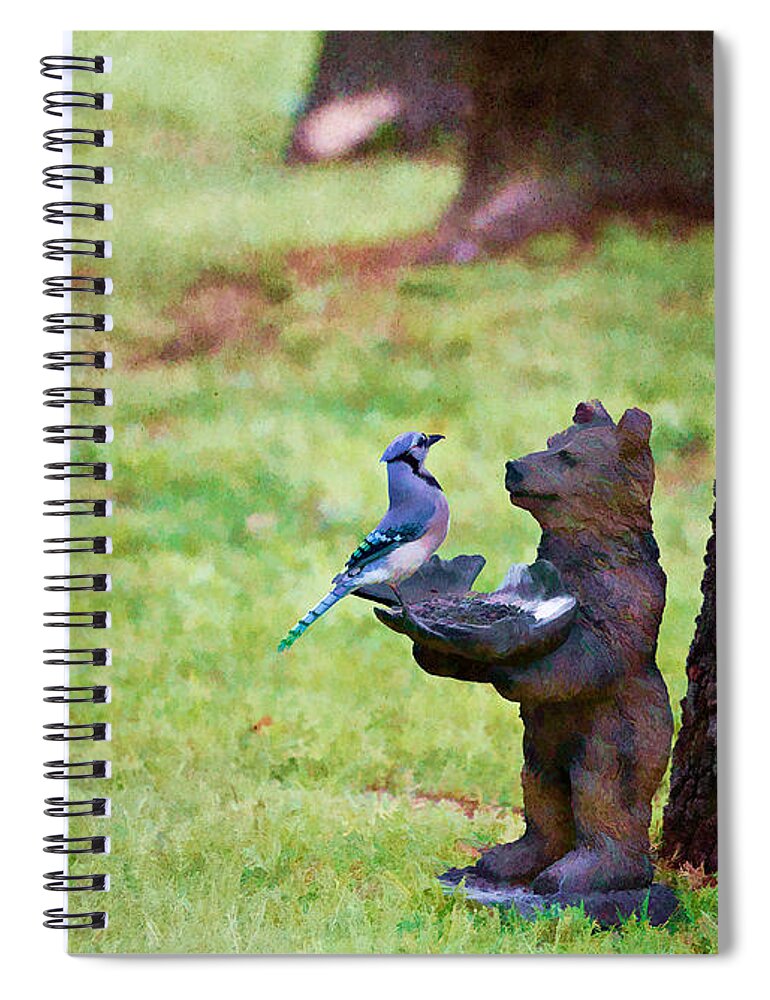 Bear Spiral Notebook featuring the photograph Let's Talk About Sharing by Lana Trussell