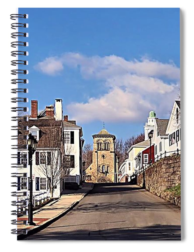 Leyden Street Spiral Notebook featuring the photograph Leyden Street In April by Janice Drew