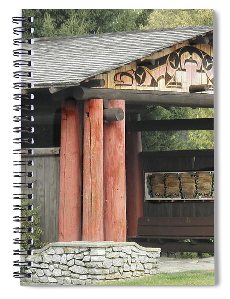 Lheit-li Spiral Notebook featuring the photograph Lheit-Li National Burial Grounds Entranceway by Vivian Martin