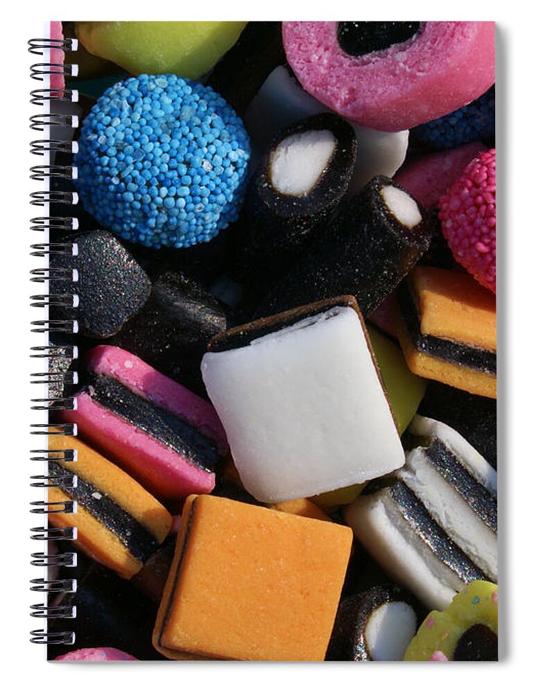 Candy Spiral Notebook featuring the photograph Licorice Allsorts 822 by Ron Harpham