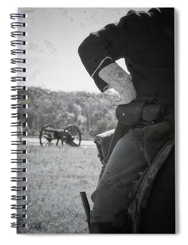 Civil War Spiral Notebook featuring the photograph Liendo Reenactment by Kim Henderson