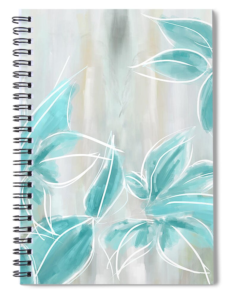 Blue Spiral Notebook featuring the painting Light And Airy by Lourry Legarde