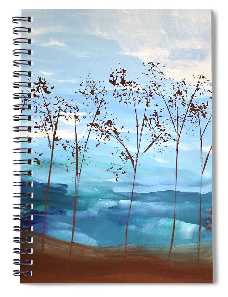 Sky Spiral Notebook featuring the painting Light Breeze by Linda Bailey