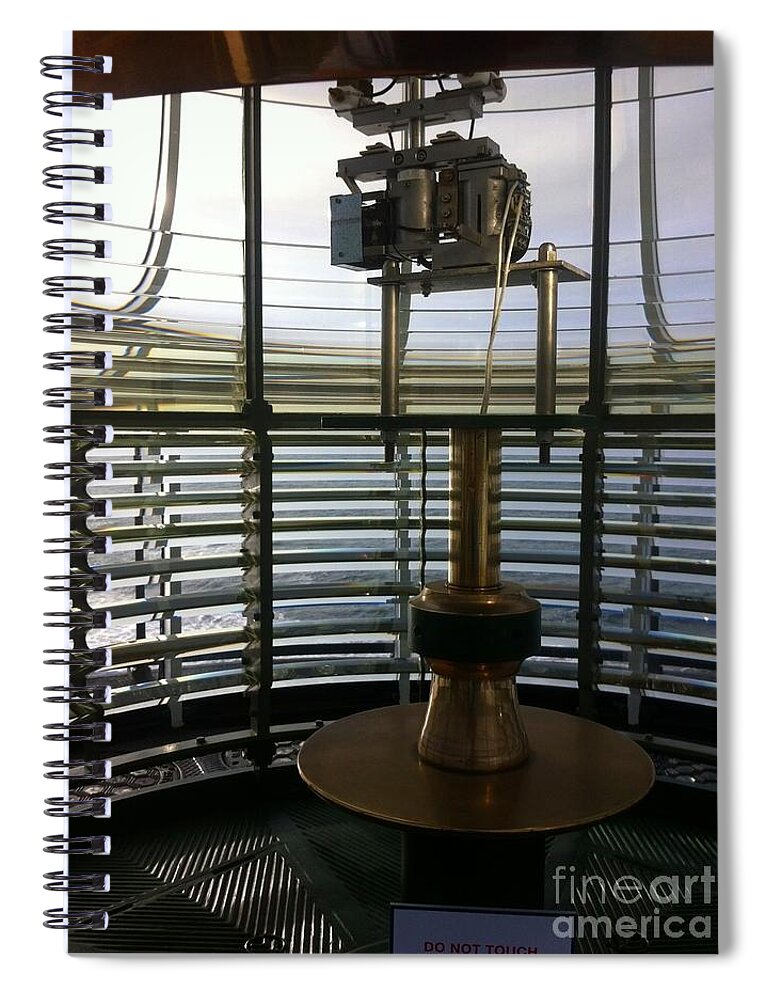 Waves Spiral Notebook featuring the photograph Light House Lamp by Susan Garren
