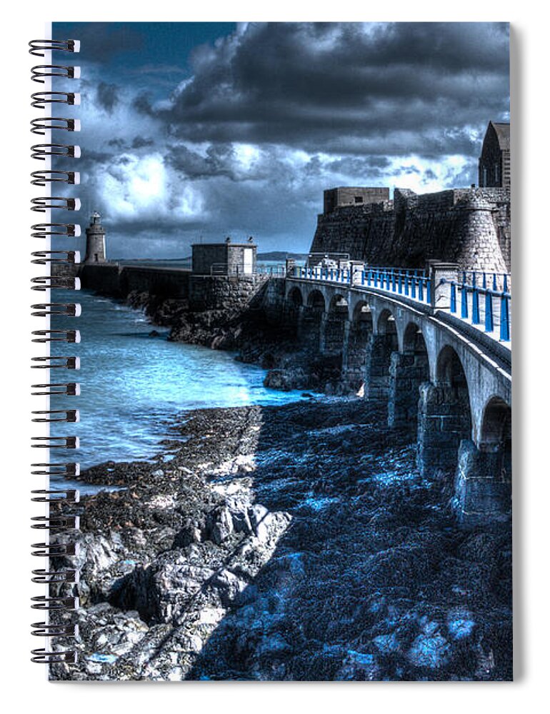 Guernsey Lighthouse Spiral Notebook featuring the photograph Lighthouse by Chris Smith