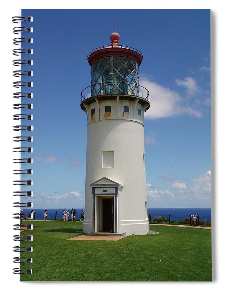 Hawaii Spiral Notebook featuring the photograph Lighthouse in Paradise by Eric Swan